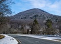 A Winter View of Flat Top Mountain Royalty Free Stock Photo