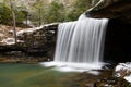 Winter View of Glade Creek Falls - Appalachian Waterfall - West Virginia