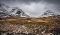 Dramatic winter Glen Coe landscape. Royalty Free Stock Photo