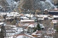 Winter view of Kakopetria village. Nicosia District, Cyprus Royalty Free Stock Photo