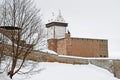 Winter view of Narva Castle Royalty Free Stock Photo