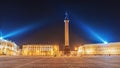 Winter view of the Palace Square in St. Petersburg at night Royalty Free Stock Photo