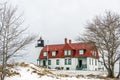 Winter View of Point Betsie Lighthouse Royalty Free Stock Photo