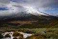 Winter view of Pouakai Tarns, Mt. Taranaki, New Zealand Royalty Free Stock Photo