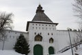 Winter view of the Savvino-Storozhevsky Monastery Zvenigorod Russia Royalty Free Stock Photo