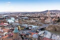 The winter view of Sighnaghi Signagi old town at winter in Kakheti region, Georgia