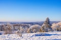 Winter view with snow and frost in the landscape Royalty Free Stock Photo