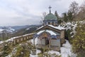 Winter view of Sokolski Monastery, Bulgaria