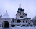 Winter view to Church of Our Lady of Kazan after snowfall, Kolomenskoye, Moscow, Russia Royalty Free Stock Photo