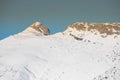 Winter view to Giewont in Tatra mountains in Zakopane,Poland Royalty Free Stock Photo