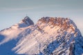 Winter view to Giewont in Tatra mountains in Zakopane,Poland Royalty Free Stock Photo