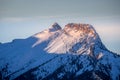 Winter view to Giewont in Tatra mountains in Zakopane,Poland Royalty Free Stock Photo