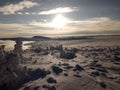 Winter view from the top of Szrenica mountain Royalty Free Stock Photo