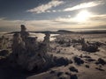 Winter view from the top of Szrenica mountain Royalty Free Stock Photo