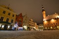 Winter view of Town Hall square. Tallinn. Estonia Royalty Free Stock Photo