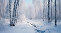 winter view with trees and snow, winter scene in winter, snowly road, snow in outdoor Royalty Free Stock Photo