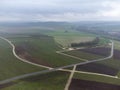 Winter view on Val de Livre en gran cru vineyards of famous champagne houses in Montagne de Reims, Champagne, wine making in Royalty Free Stock Photo