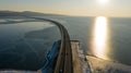 Winter views of The Amur Bay Bridge