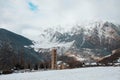 Winter village in catalan Pyrinees Royalty Free Stock Photo