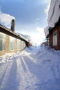 Winter village in northeast china Royalty Free Stock Photo