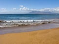 Beach at Wailea Sandy Ocean Shore Royalty Free Stock Photo