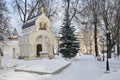 Winter Walk to the Tomb of Prince Pozharsky Royalty Free Stock Photo