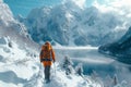 Winter wanderings Travelers embarking on journeys to breathtaking snowy destinations