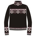 Winter warm sweater handmade, svitshot, jumper for knit, black and blue color. Design - snowflakes jacquard pattern.