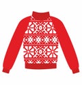 Winter warm sweater with an ornament,