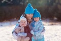 Winter warmth for the whole family Royalty Free Stock Photo