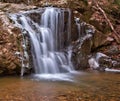 Winter waterfall and ice Royalty Free Stock Photo