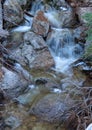 Winter Waterfall near Big Bear Lake, California Royalty Free Stock Photo