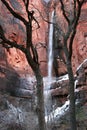 Zion National Park waterfall Royalty Free Stock Photo