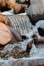 Winter waterfalls in the Frederik Meijer Gardens