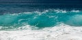 Winter waves frozen in fast shutter speed photo on west coast of Oahu Royalty Free Stock Photo