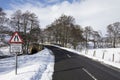 Winter weather in the North Yorkshire - England Royalty Free Stock Photo