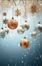 Winter Whimsy Hanging Christmas Ornaments Royalty Free Stock Photo