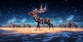 Winter white decorative celebration deer snow animal holiday reindeer background christmas Royalty Free Stock Photo