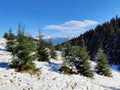 Snow covered mountains - winter landscape in the mountains Royalty Free Stock Photo