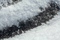 Winter white snow surface Royalty Free Stock Photo