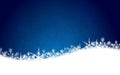 Winter snow blue background banner