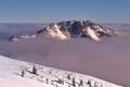 Winter wiev of Bobrowiec peak. Tatra mountain