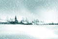 Winter willage landscape Royalty Free Stock Photo