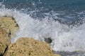 Wave Crashes Over the Rocks of Boca Raton Beach.