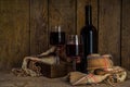 Winter cozy wine tasting background