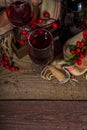 Winter cozy wine tasting background