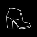 Winter woman shoe boots icon. Flat Winter boots design for web and mobile. woman shoe illustration