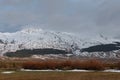 Winter wonder land cloudy snow mountain