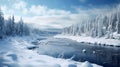 Winter Wonderland: Captivating Quebec Province Nature Landscape