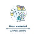 Winter wonderland concept icon